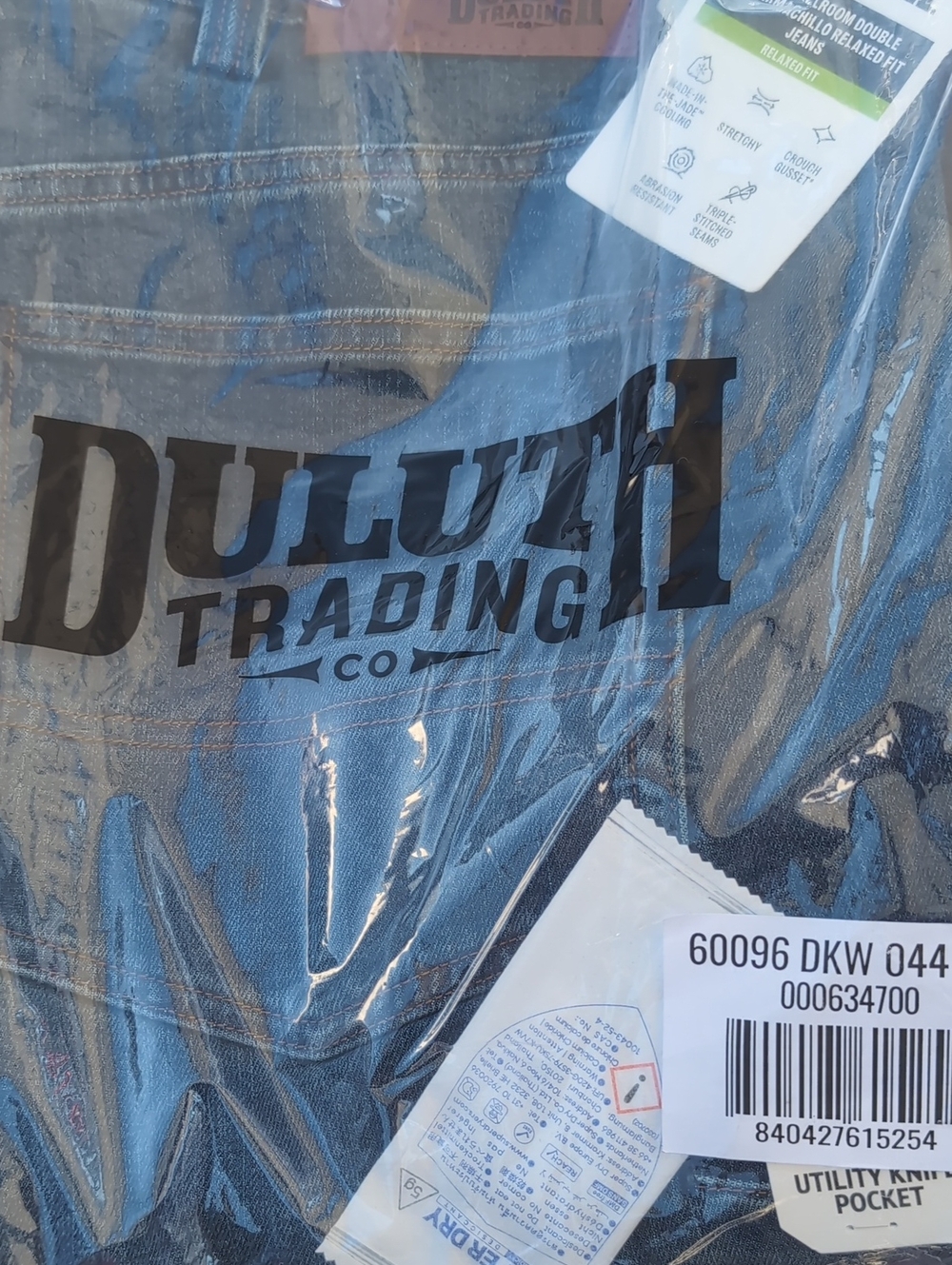 Duluth Trading Co Ballroom Double Flex Armachillo Relaxed Fit Jeans- 44X30